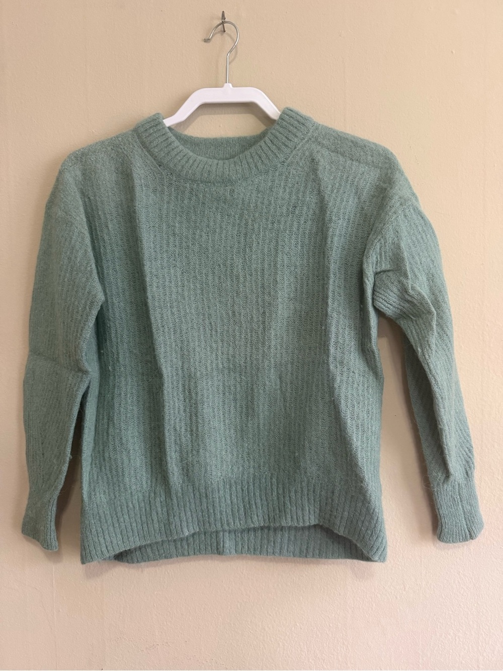Everlane Lightweight Crewneck Sweater in Sage
